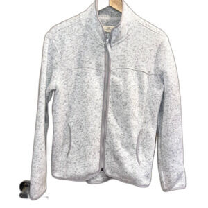 Thread & Supply Full Zip Everyday Jacket Heather Ivory Cozy Women's S